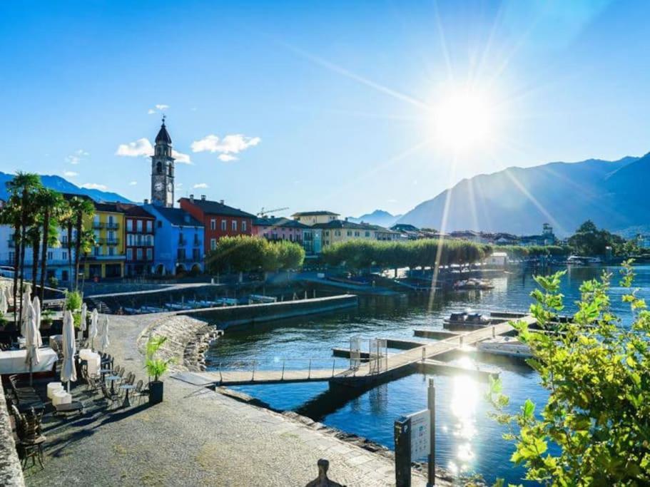 Ascona: Residenza Sabrina,App 2.5 Locali E Piscinaアパートメント エクステリア 写真